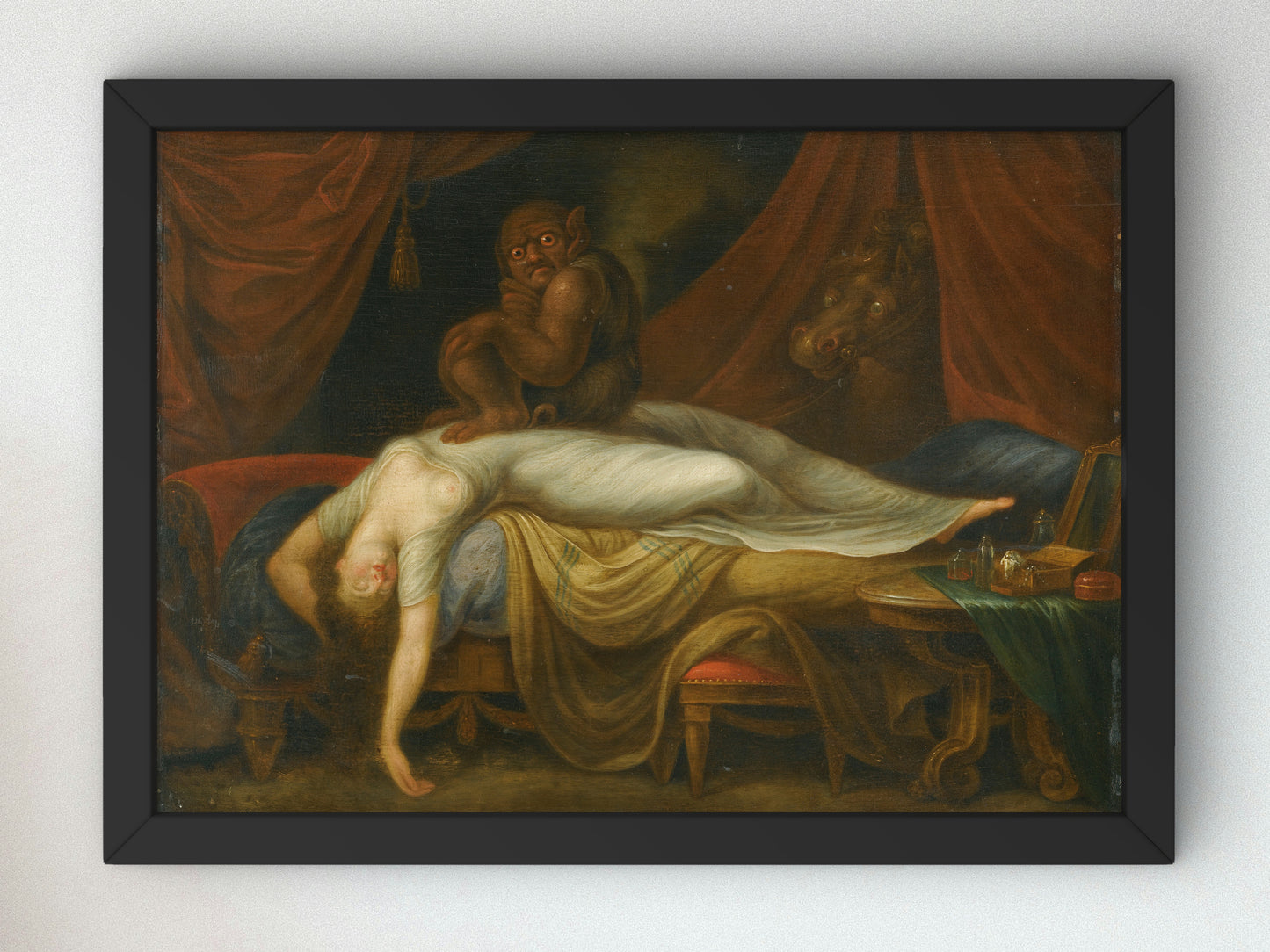 The Nightmare by Johann Heinrich Füssli 1781, Wall Art Print, Fine Art Reproduction, Museum Quality Decor, Poster