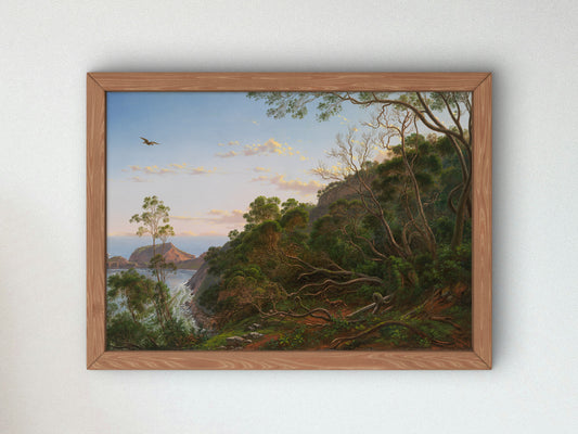 Tea Trees near Cape Schanck Victoria by Eugene von Guérard 1865, Wall Art Print, Fine Art Reproduction, Museum Quality Decor, Poster