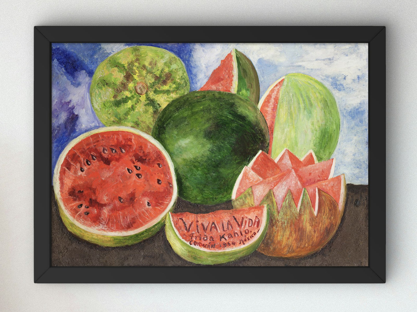 Viva la Vida by Frida Kahlo 1954, Wall Art Print, Fine Art Reproduction, Museum Quality Decor, Poster