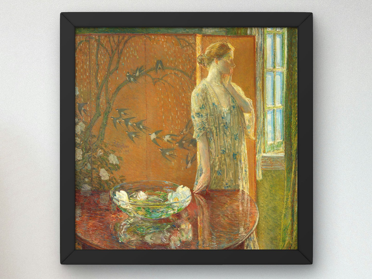 Spring Morning by Childe Hassam 1909, Wall Art Print, Fine Art Reproduction, Museum Quality Decor, Poster