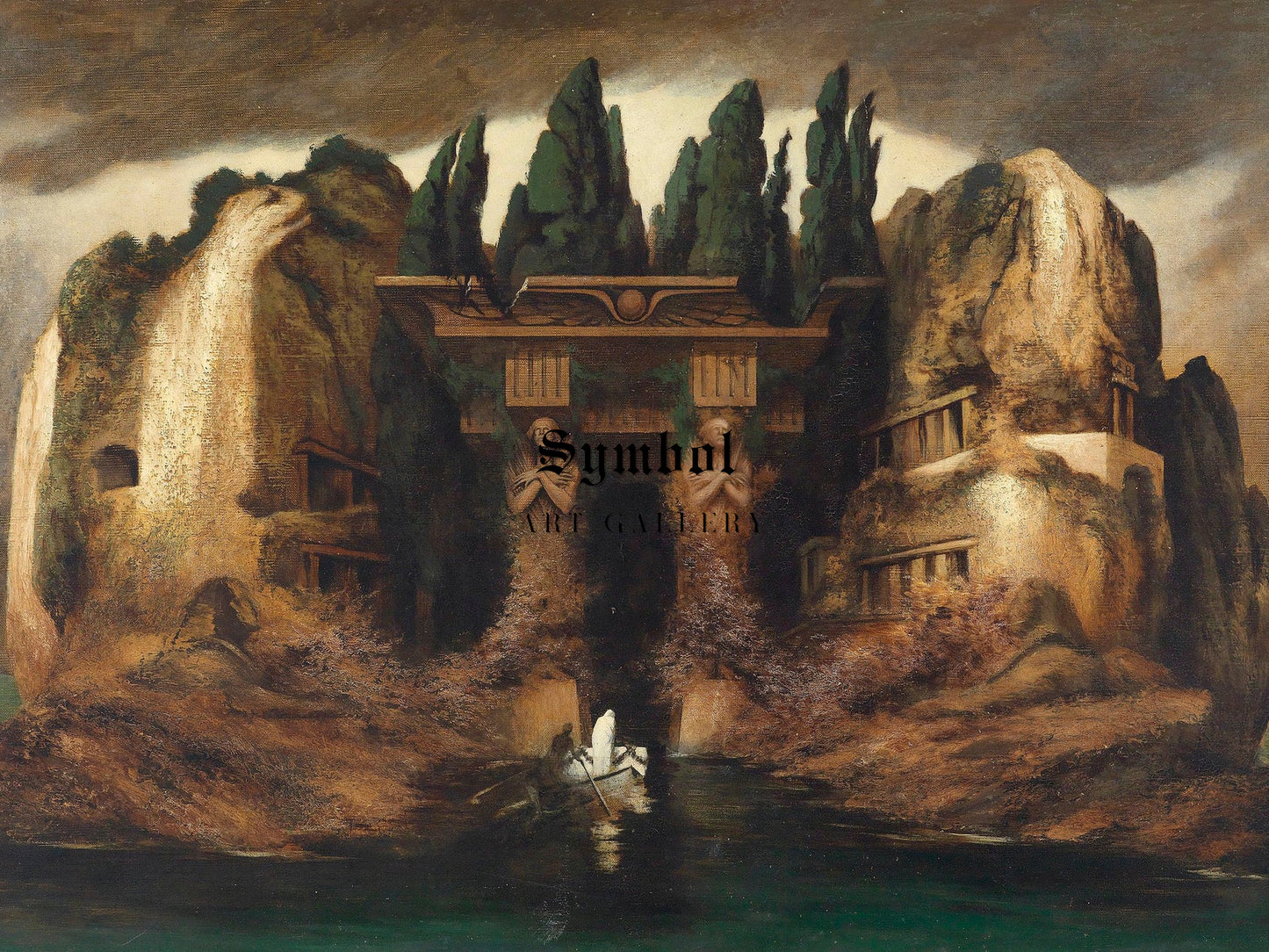 Dead Island by Karl Wilhelm Diefenbach 1905, Wall Art Print, Fine Art Reproduction, Museum Quality Decor, Poster