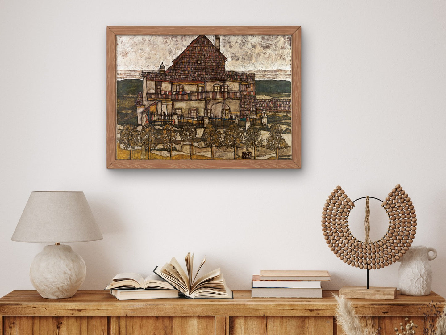 House with Shingle Roof by Egon Schiele 1915, Wall Art Print, Fine Art Reproduction, Museum Quality Decor, Poster