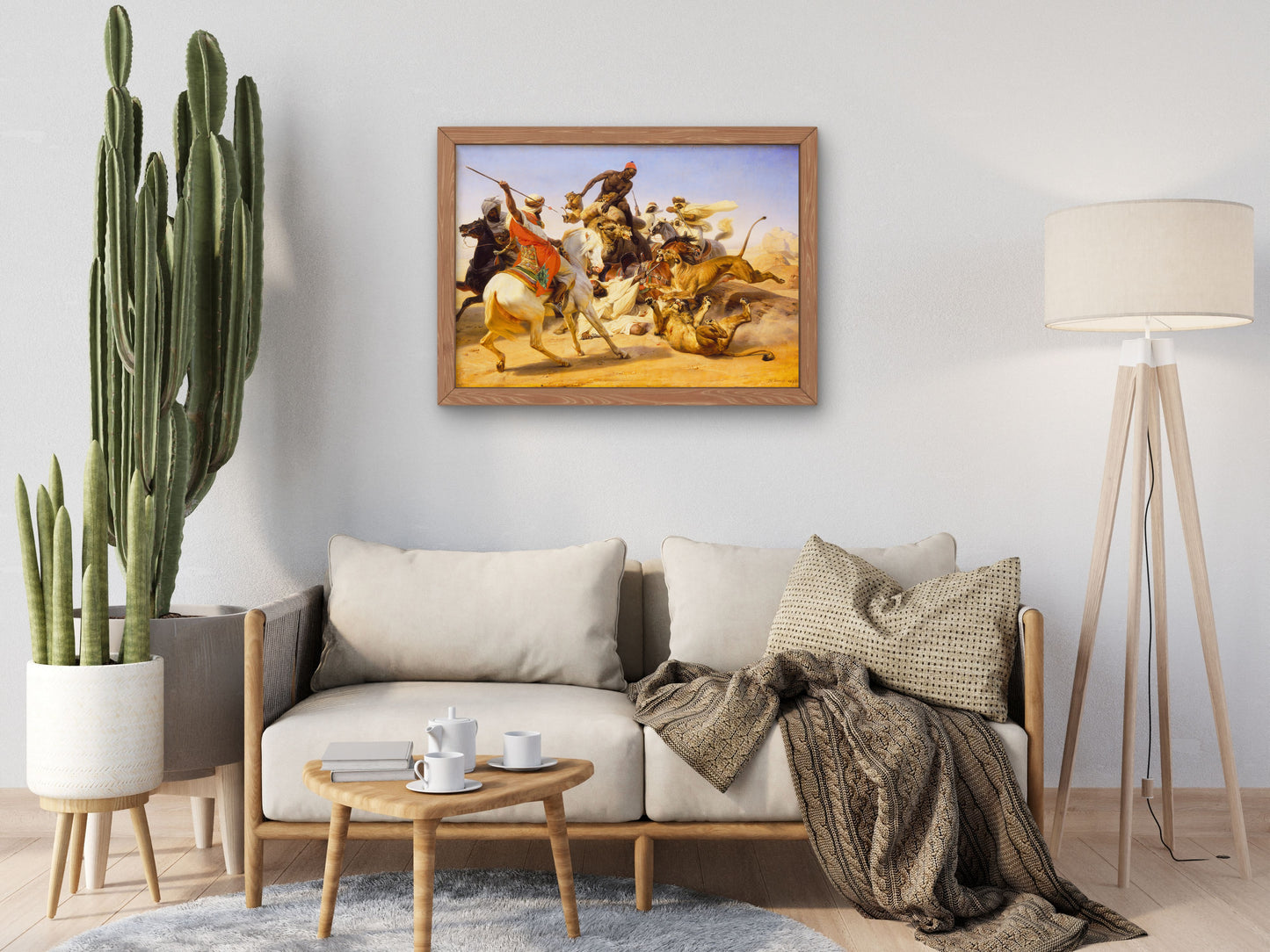 The Lion Hunt by Horace Vernet 1836, Wall Art Print, Fine Art Reproduction, Museum Quality Decor, Poster