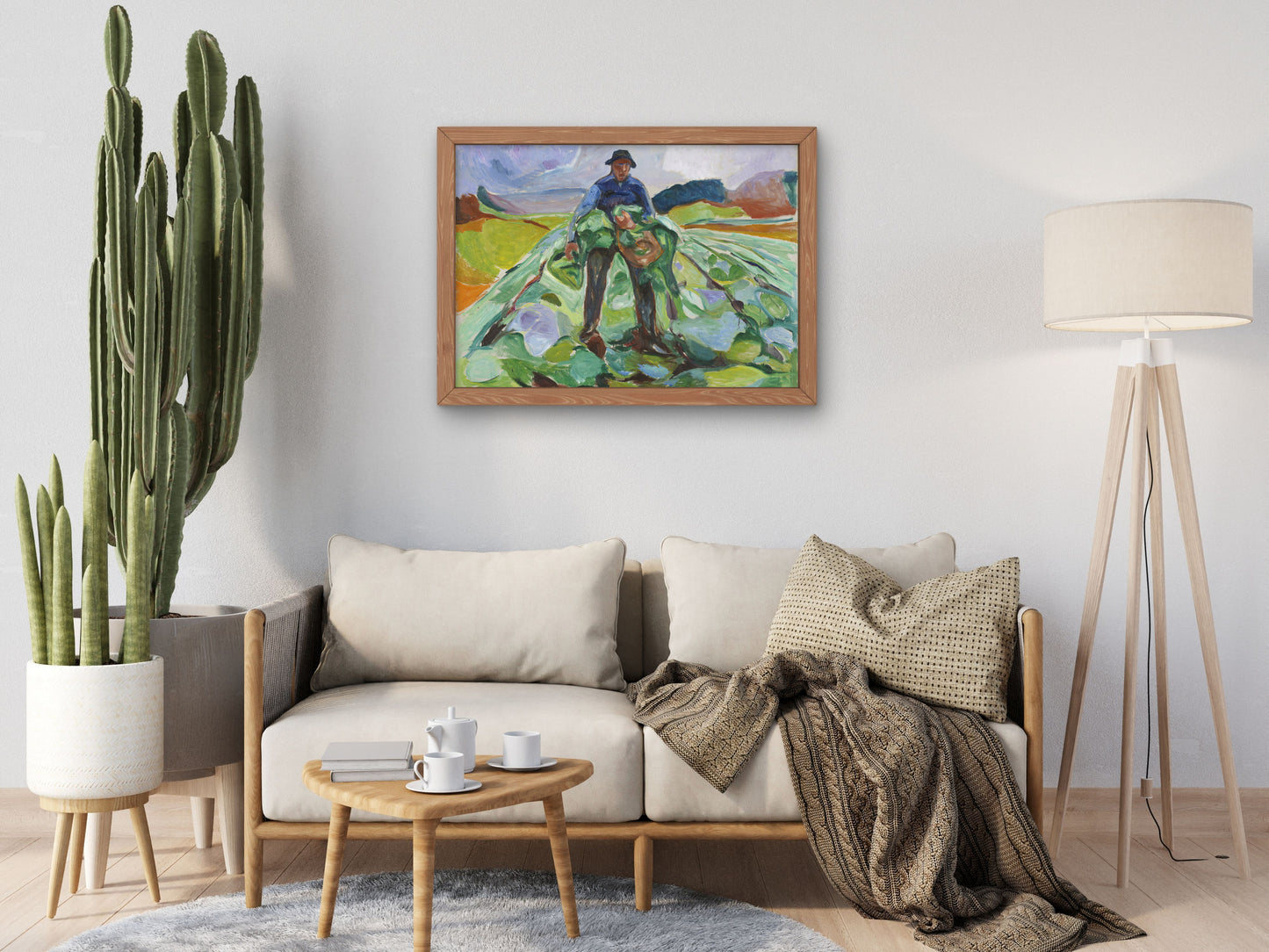 Man in the Cabbage Field by Edvard Munch 1916, Wall Art Print, Fine Art Reproduction, Museum Quality Decor, Poster