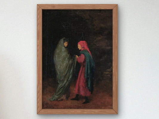 Dante and Virgil at the Entrance of Hell by Edgar Degas 1858, Wall Art Print, Fine Art Reproduction, Museum Quality Decor, Poster