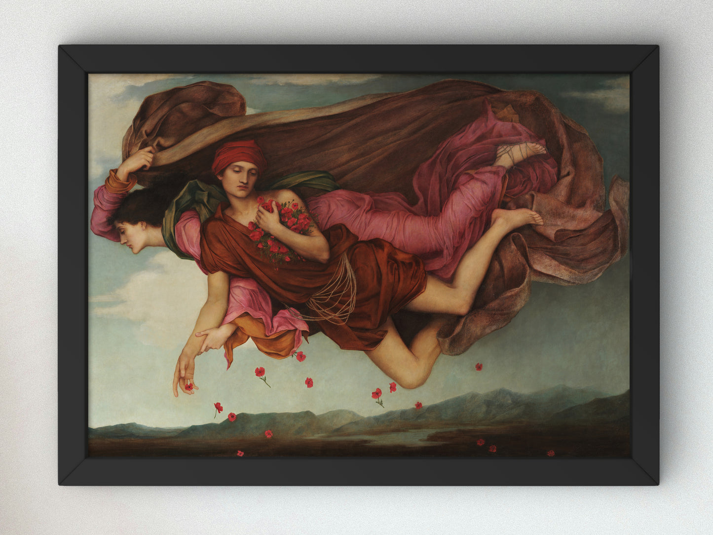 Night and Sleep by Evelyn De Morgan 1878, Wall Art Print, Fine Art Reproduction, Museum Quality Decor, Poster