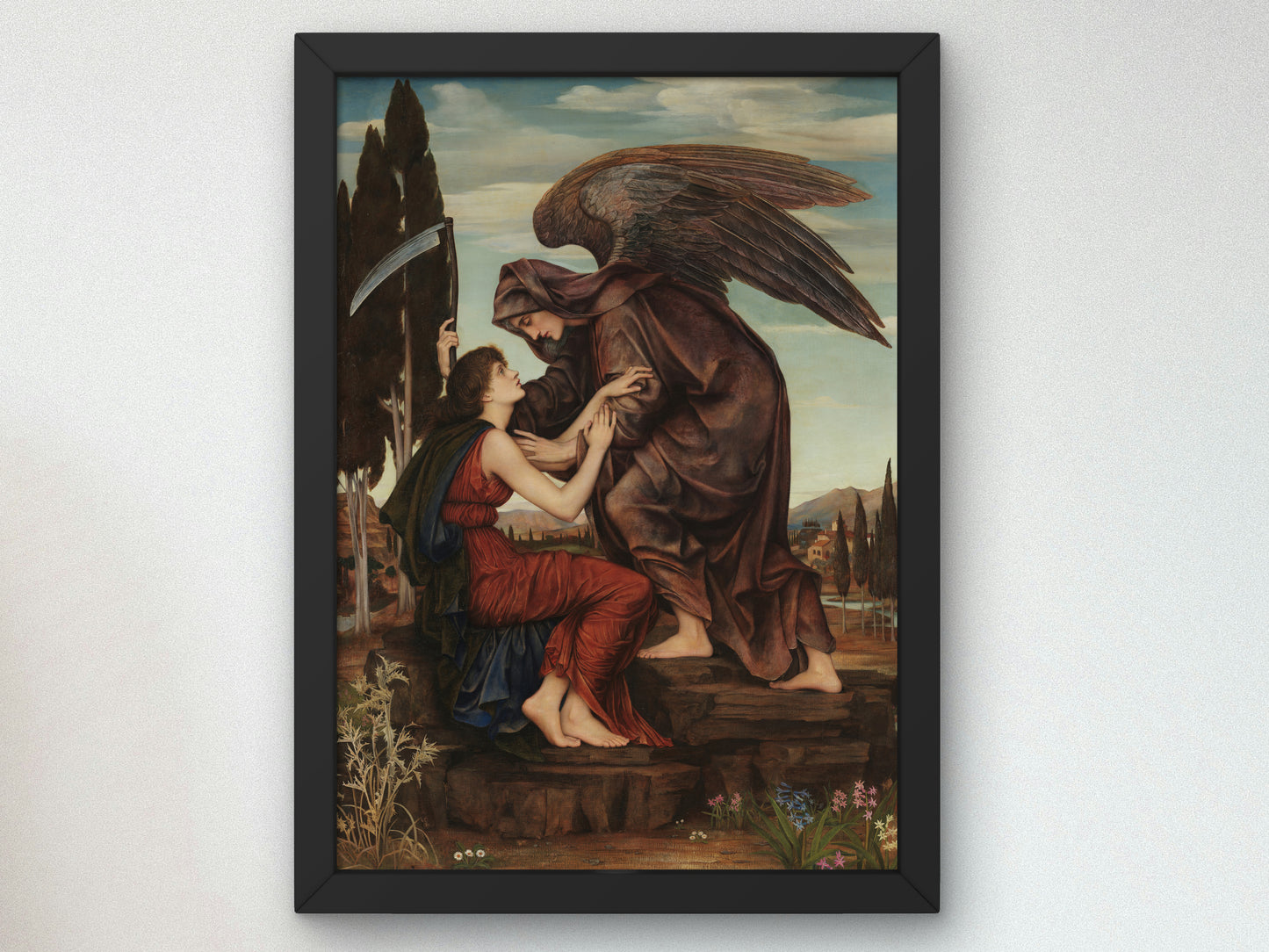 The Angel of Death by Evelyn De Morgan 1880, Wall Art Print, Fine Art Reproduction, Museum Quality Decor, Poster