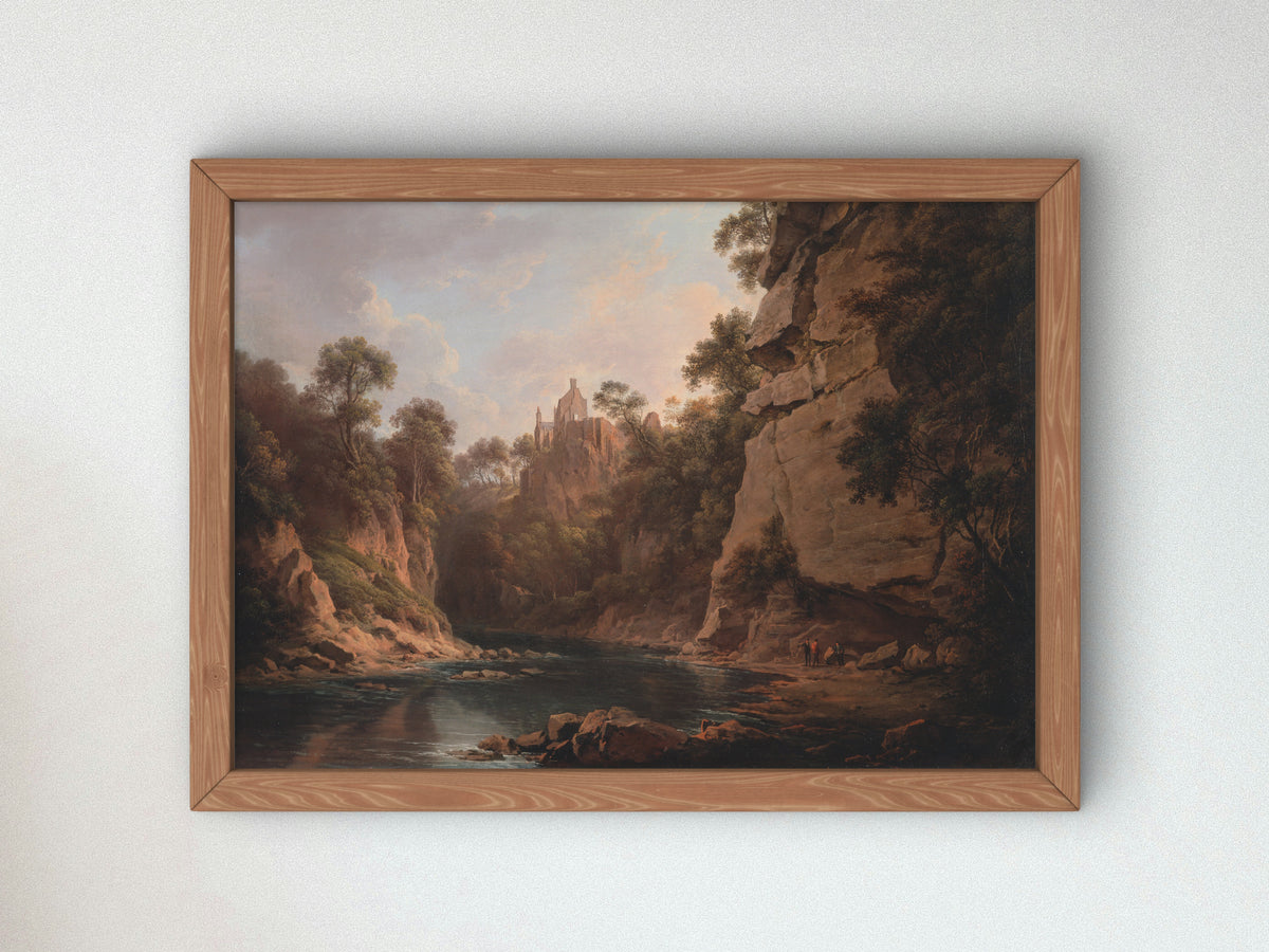 Hawthornden Castle near Edinburgh by Alexander Nasmyth 1820, Wall Art Print, Fine Art Reproduction, Museum Quality Decor, Poster