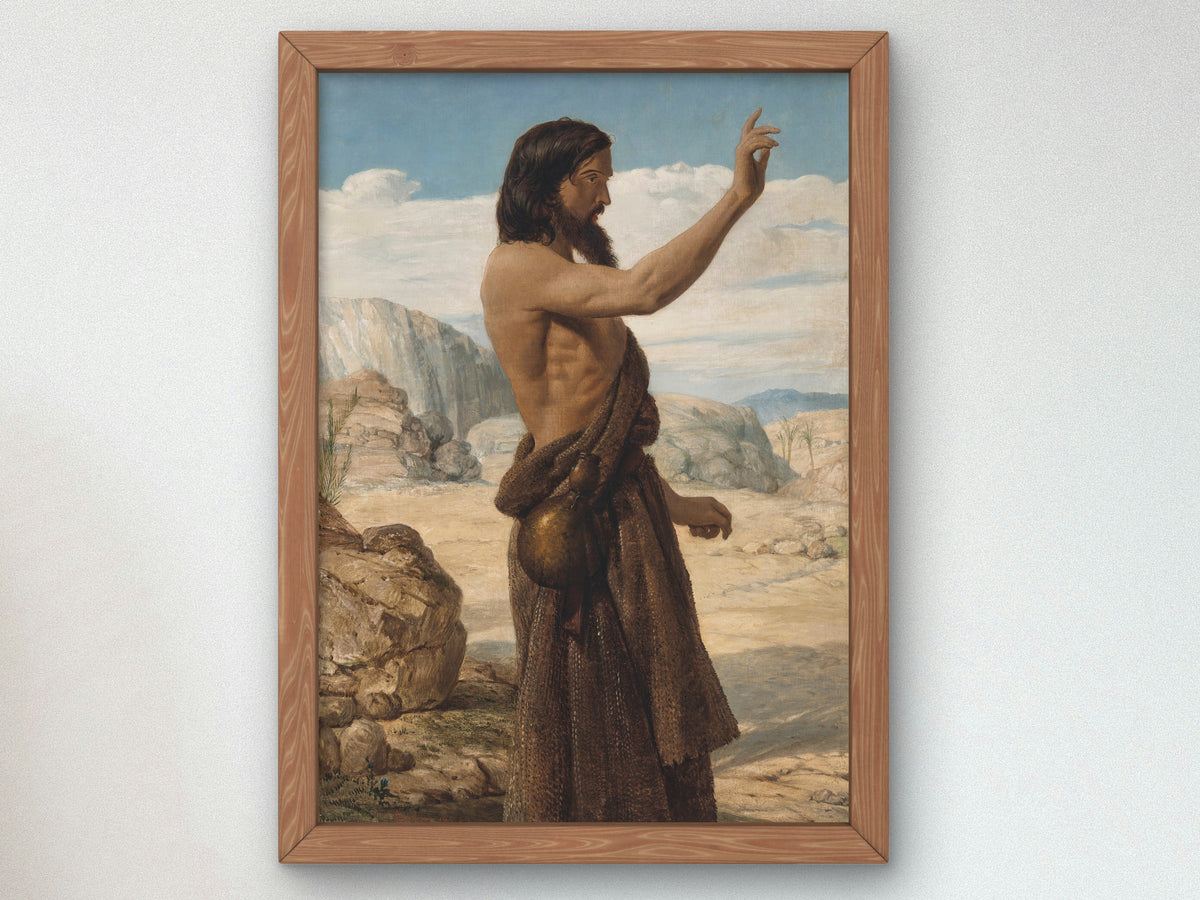 Saint John the Baptist by John Rogers Herbert 1847, Wall Art Print, Fine Art Reproduction, Museum Quality Decor, Poster