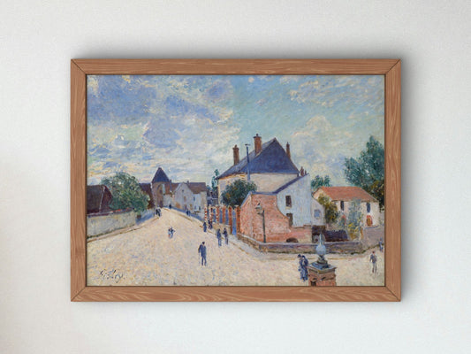 Street in Moret by Alfred Sisley 1890, Wall Art Print, Fine Art Reproduction, Museum Quality Decor, Poster