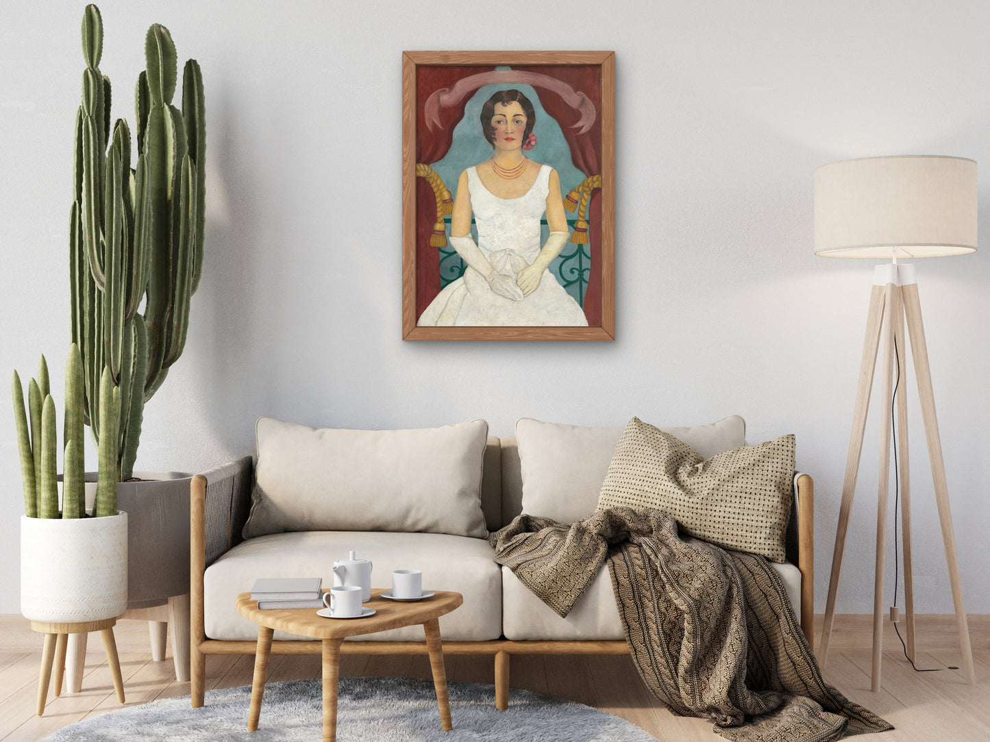 Portrait of a Lady in White by Frida Kahlo 1929, Wall Art Print, Fine Art Reproduction, Museum Quality Decor, Poster