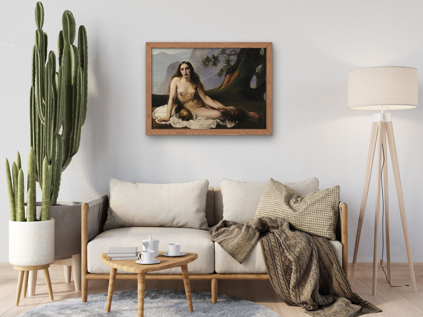 Mary Magdalene as a Hermit by Francesco Hayez 1833, Wall Art Print, Fine Art Reproduction, Museum Quality Decor, Poster
