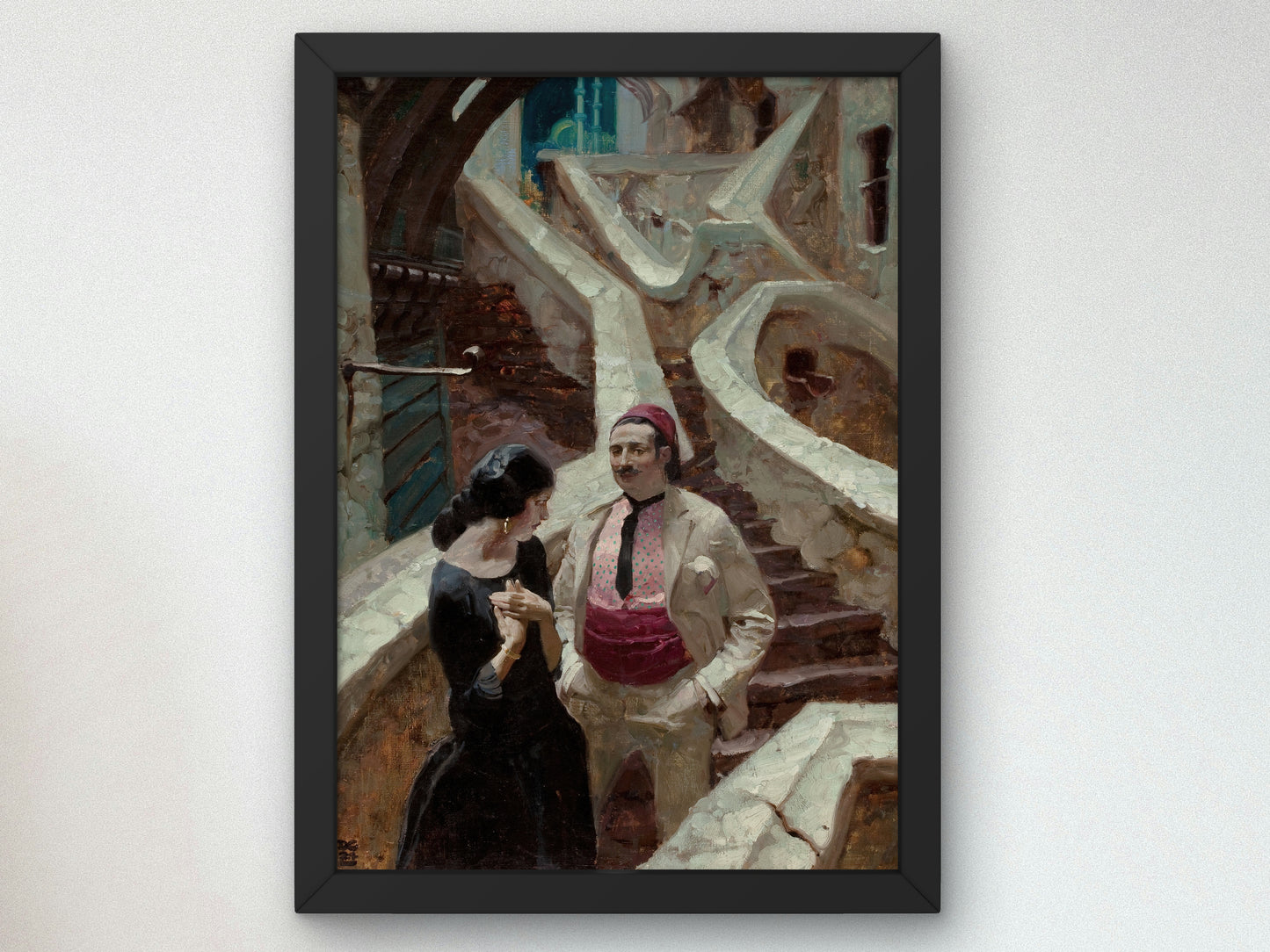 City of Temptation by Dean Cornwell 1924, Wall Art Print, Fine Art Reproduction, Museum Quality Decor, Poster