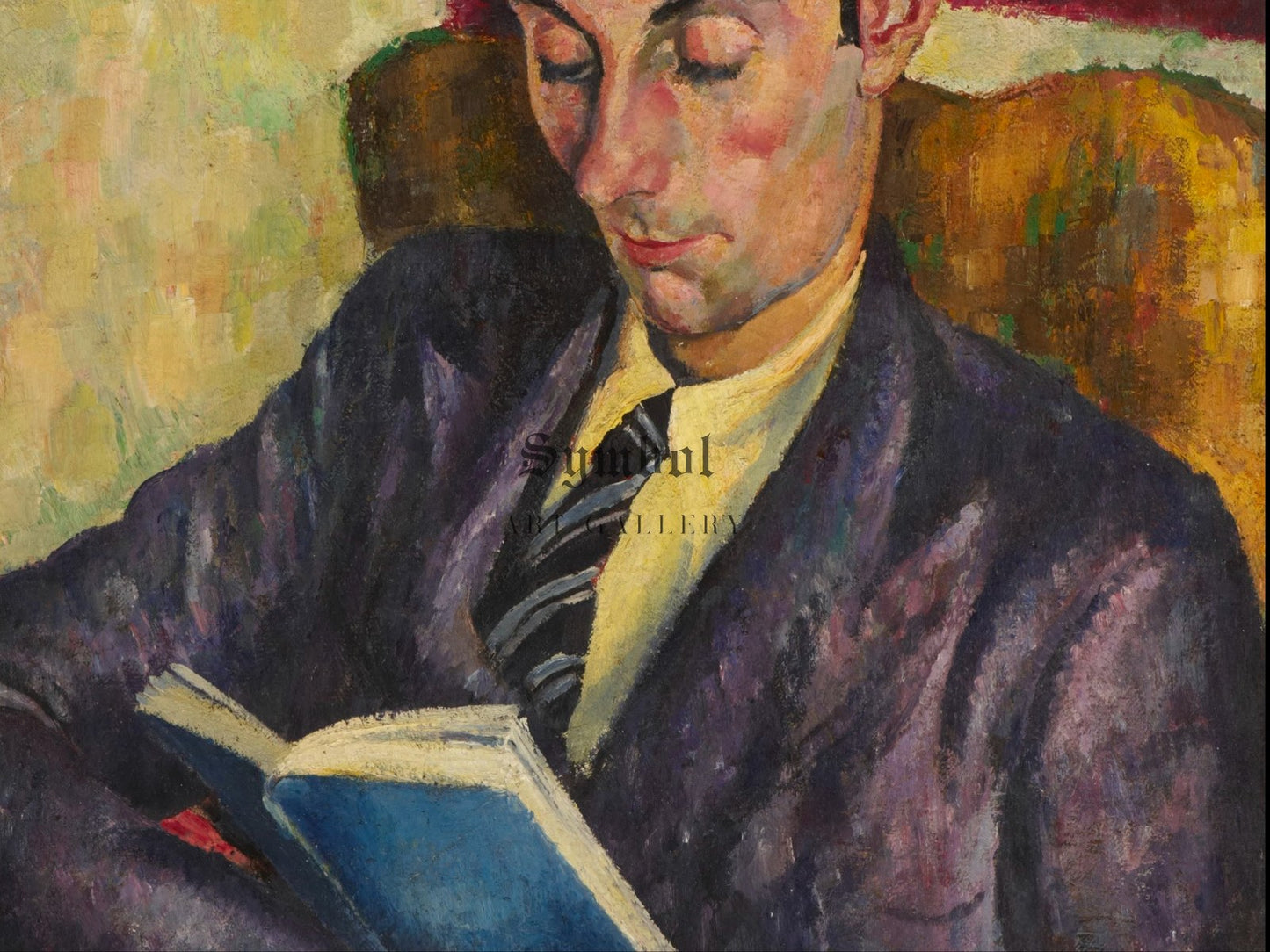 Man Reading by Emmanuel Levy 1936, Wall Art Print, Fine Art Reproduction, Museum Quality Decor, Poster
