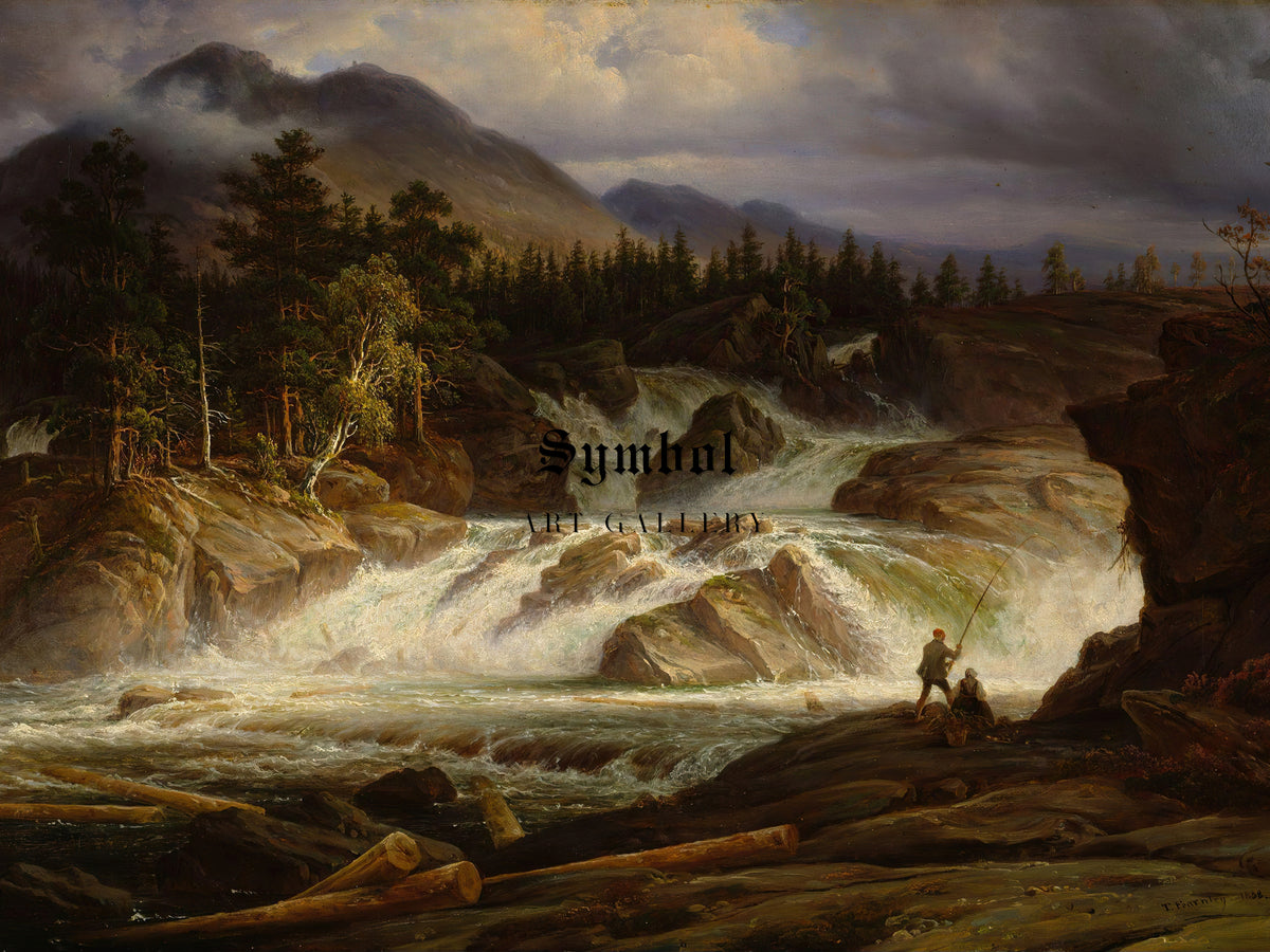 The Labro Falls by Thomas Fearnley 1838, Wall Art Print, Fine Art Reproduction, Museum Quality Decor, Poster
