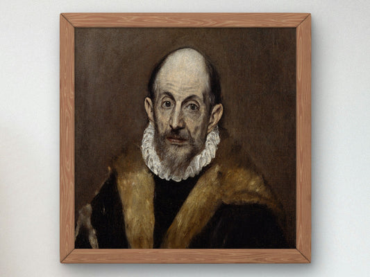 Portrait of an Old Man by El Greco 1595, Wall Art Print, Fine Art Reproduction, Museum Quality Decor, Poster