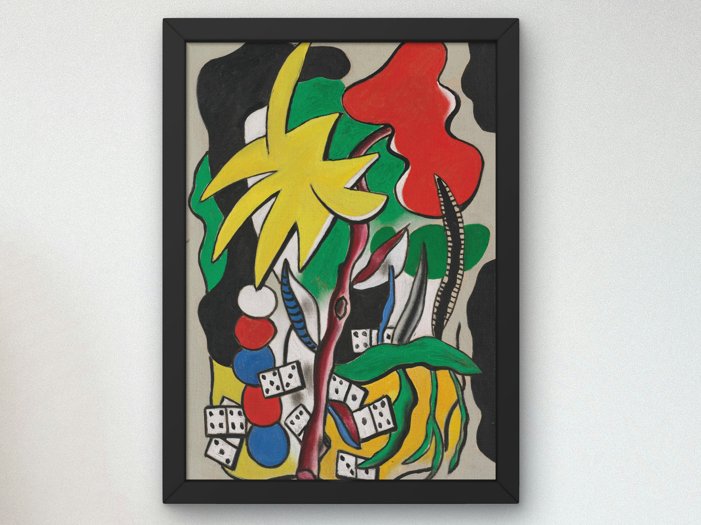 Composition with Dominoes by Fernand Léger 1947, Wall Art Print, Fine Art Reproduction, Museum Quality Decor, Poster
