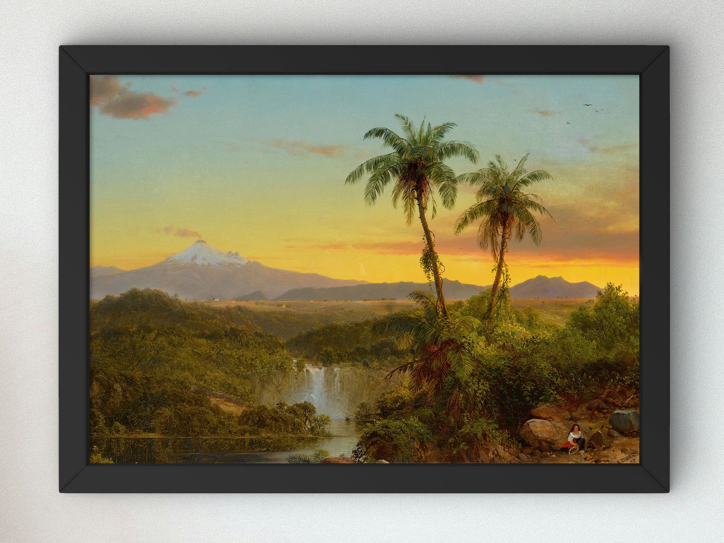South American Landscape by Frederic Edwin Church 1857, Wall Art Print, Fine Art Reproduction, Museum Quality Decor, Poster