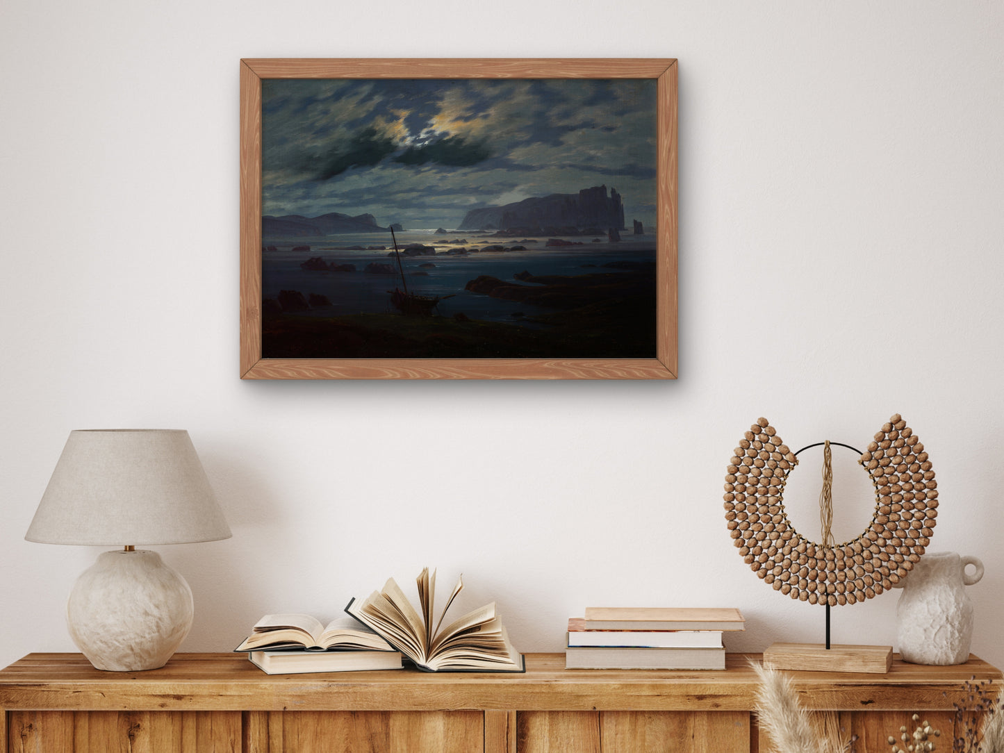 Northern Sea in the Moonlight by Caspar David Friedrich 1824, Wall Art Print, Fine Art Reproduction, Museum Quality Decor, Poster