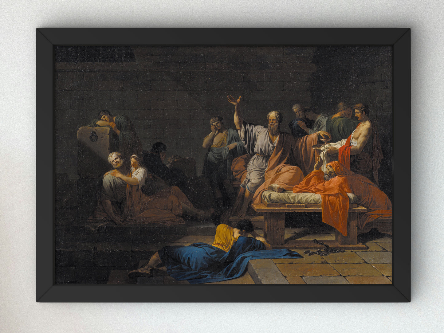 The Death of Socrates by Jean François Pierre Peyron 1786, Wall Art Print, Fine Art Reproduction, Museum Quality Decor, Poster