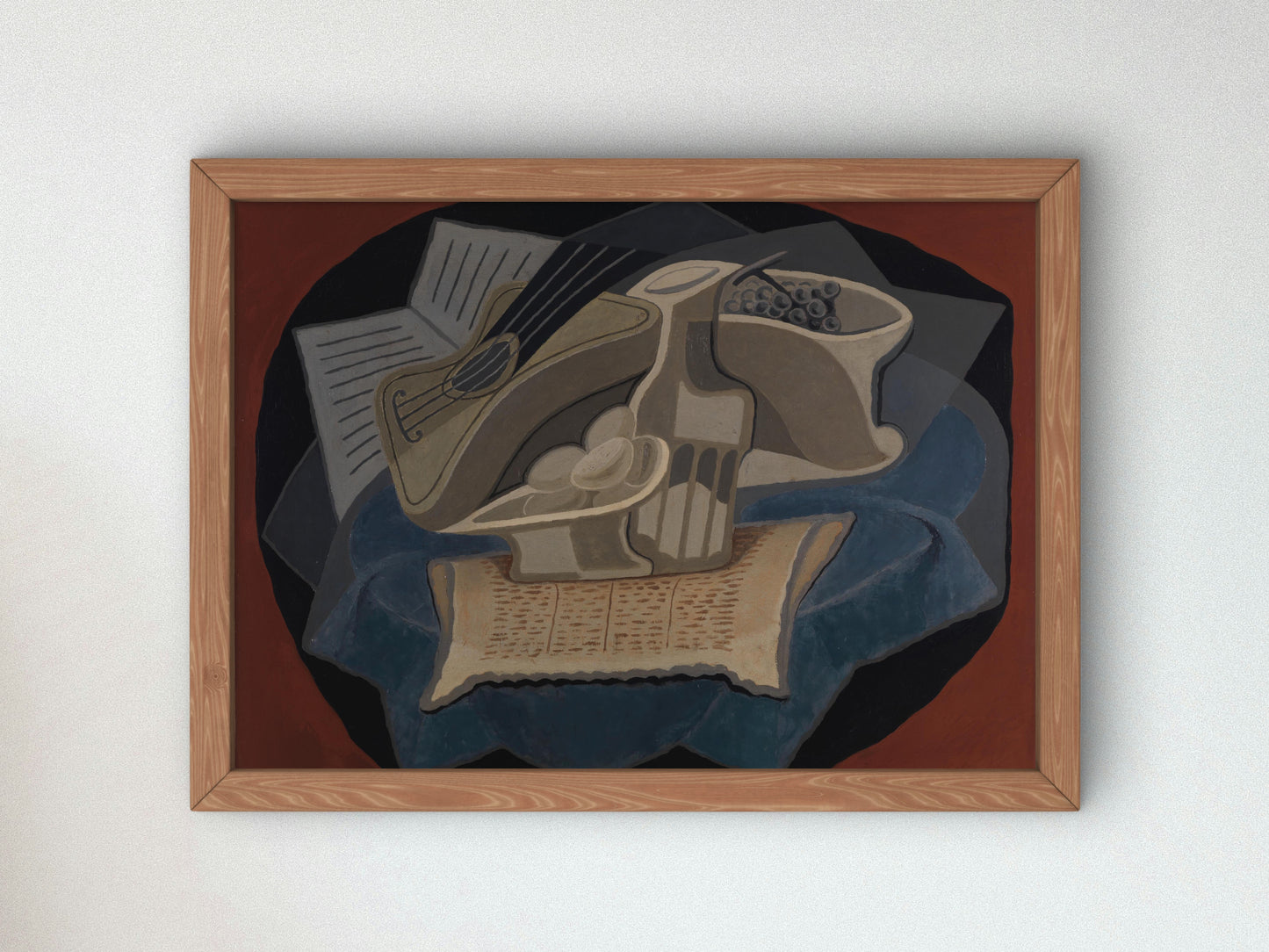 The Blue Carpet by Juan Gris 1925, Wall Art Print, Fine Art Reproduction, Museum Quality Decor, Poster