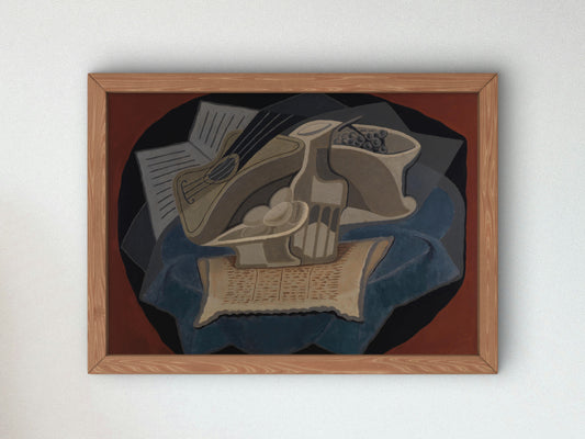 The Blue Carpet by Juan Gris 1925, Wall Art Print, Fine Art Reproduction, Museum Quality Decor, Poster