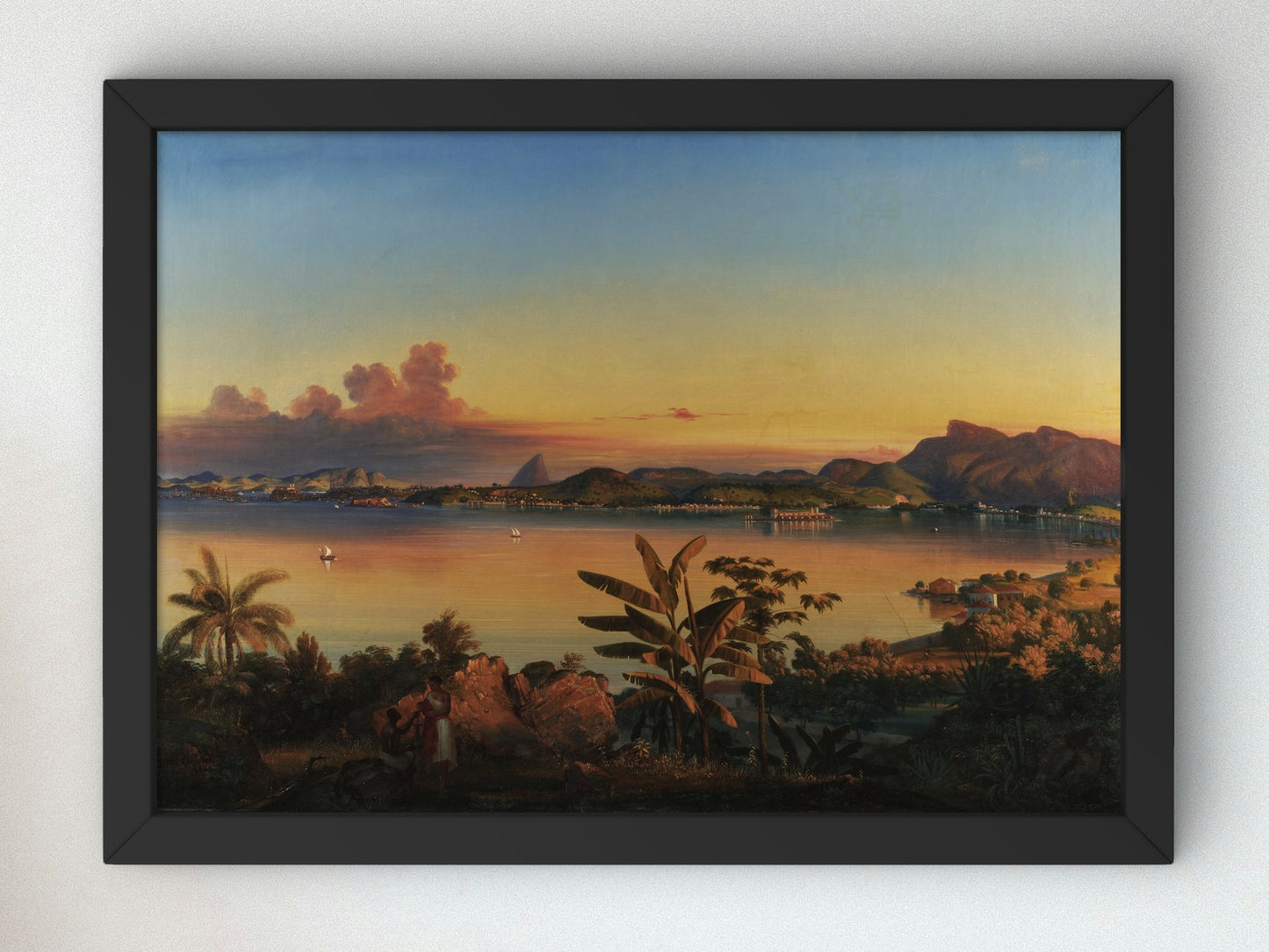 Rio de Janeiro by Alejandro Cicarelli 1843, Wall Art Print, Fine Art Reproduction, Museum Quality Decor, Poster