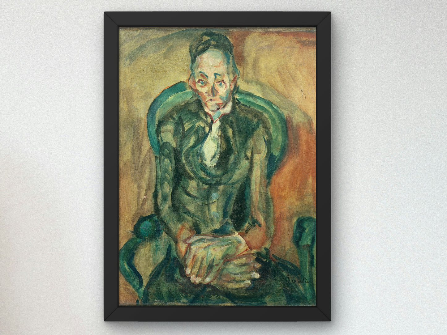 Seated Woman by Chaïm Soutine 1923, Wall Art Print, Fine Art Reproduction, Museum Quality Decor, Poster