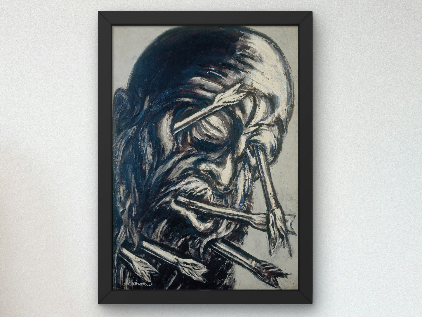 Head Pierced with Arrows by José Clemente Orozco 1947, Wall Art Print, Fine Art Reproduction, Museum Quality Decor, Poster
