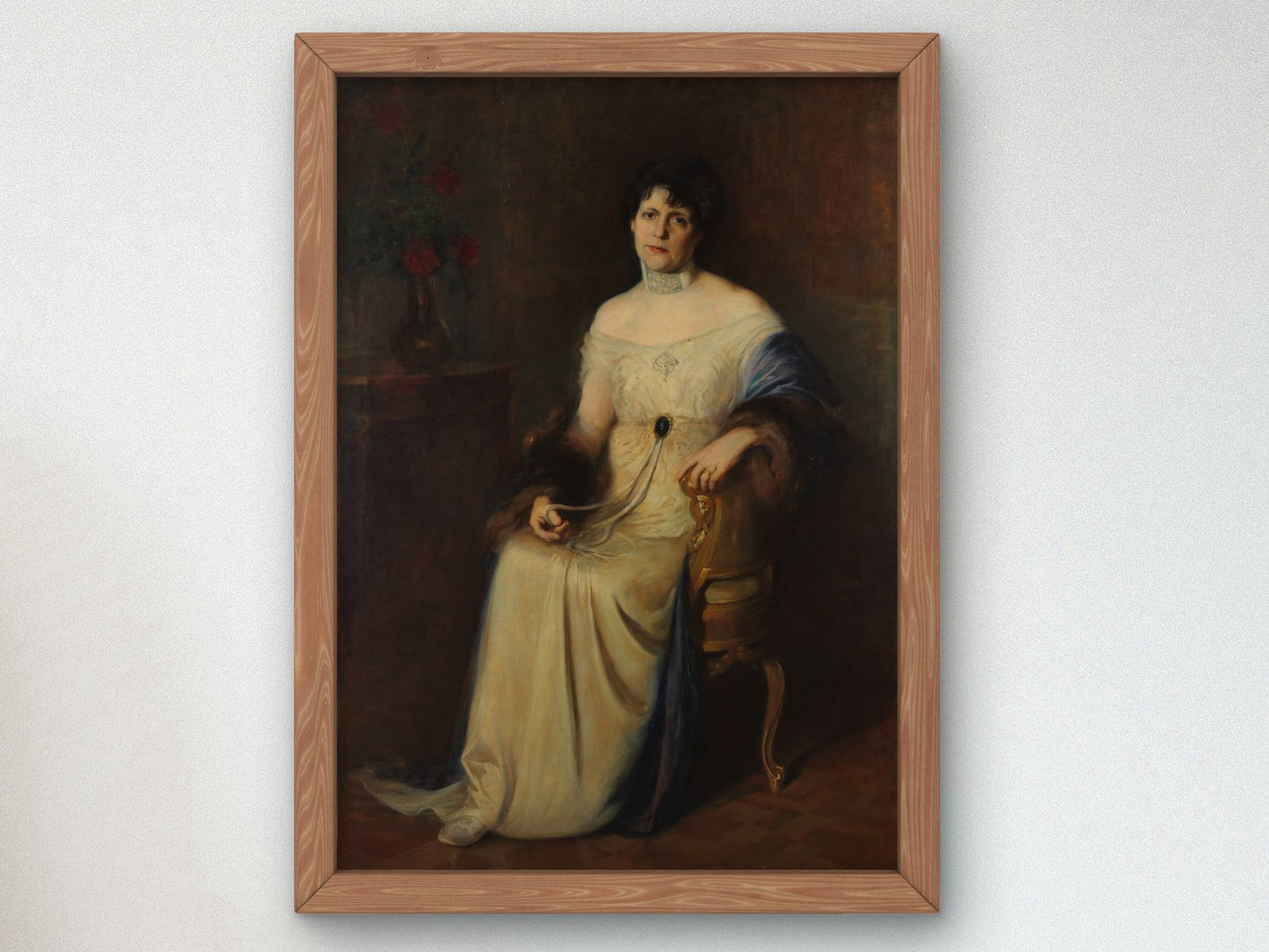 Portrait of the Artist's Wife by Ernesto de la Cárcova 1914, Wall Art Print, Fine Art Reproduction, Museum Quality Decor, Poster