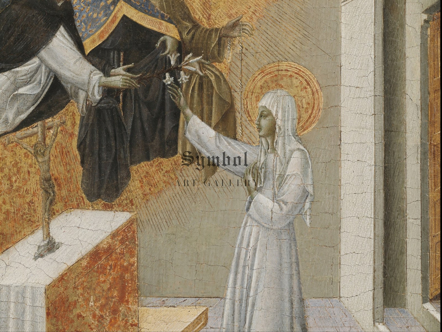 St. Catherine of Siena Invested with the Dominican Habit by Giovanni di Paolo 1460, Wall Art Print, Fine Art Reproduction, Museum Quality