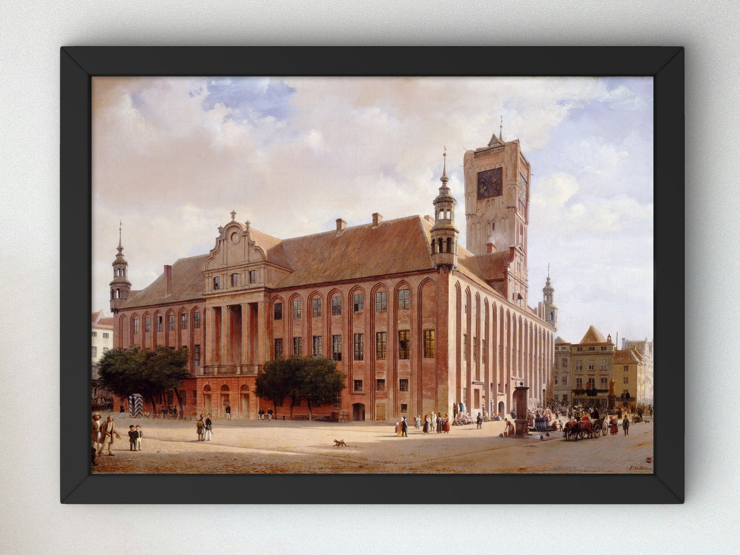City Hall at Thorn by Eduard Gaertner 1848, Wall Art Print, Fine Art Reproduction, Museum Quality Decor, Poster