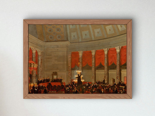 House of Representatives by Samuel F. B. Morse 1823, Wall Art Print, Fine Art Reproduction, Museum Quality Decor, Poster