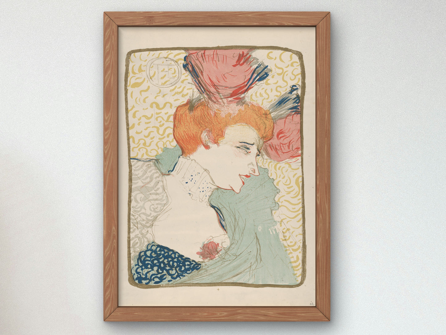 Portrait Bust of Mademoiselle Marcelle Lender by Henri de Toulouse Lautrec and Edward Ancourt 1896, Wall Art Print, Fine Art Reproduction