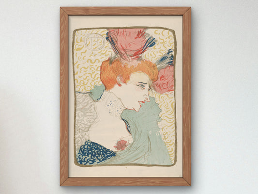 Portrait Bust of Mademoiselle Marcelle Lender by Henri de Toulouse Lautrec and Edward Ancourt 1896, Wall Art Print, Fine Art Reproduction
