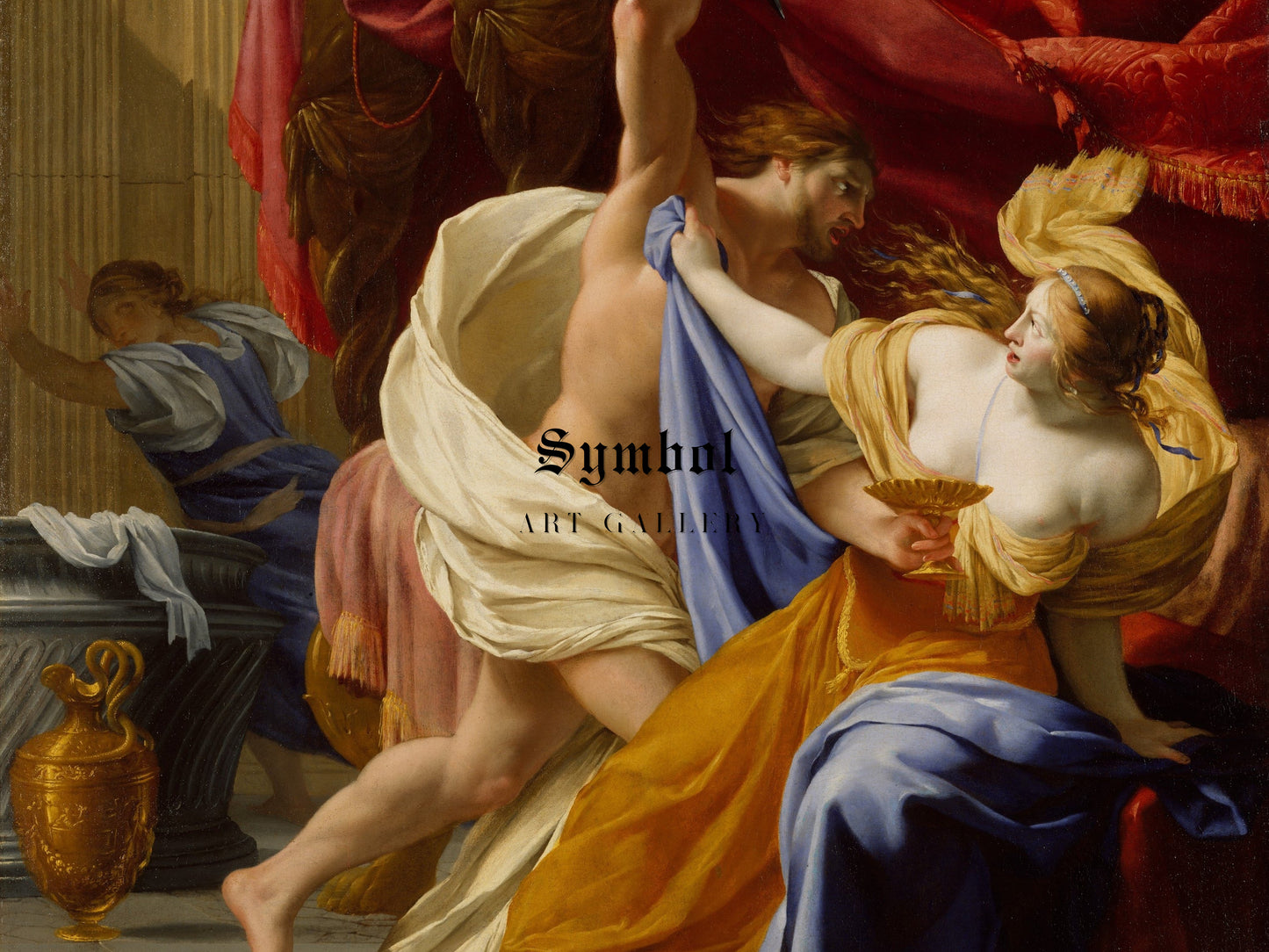 The Rape of Tamar by Eustache Le Sueur 1649, Wall Art Print, Fine Art Reproduction, Museum Quality Decor, Poster