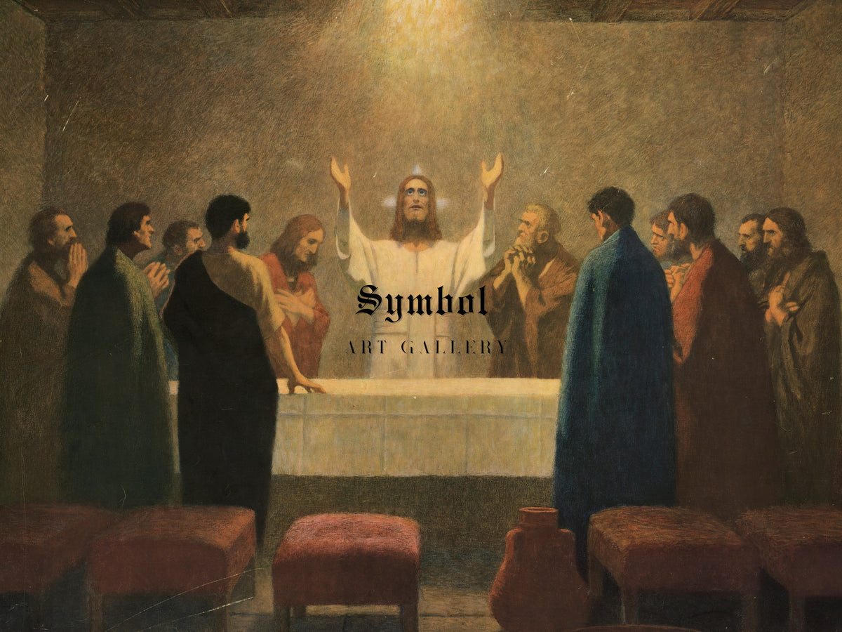 The Lord's Supper by Gebhard Fugel 1937, Wall Art Print, Fine Art Reproduction, Museum Quality Decor, Poster
