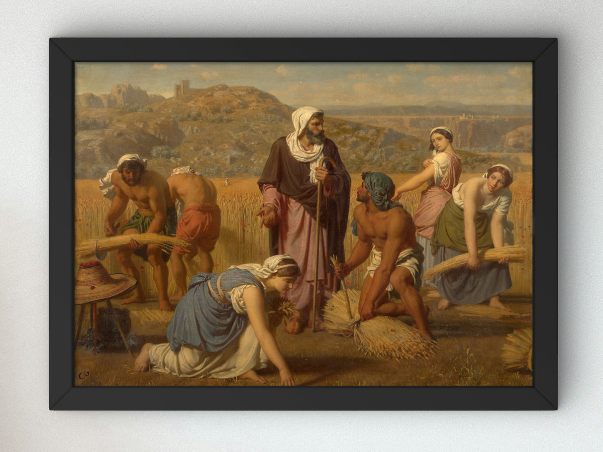 Ruth and Boaz by Charles Gleyre 1853, Wall Art Print, Fine Art Reproduction, Museum Quality Decor, Poster