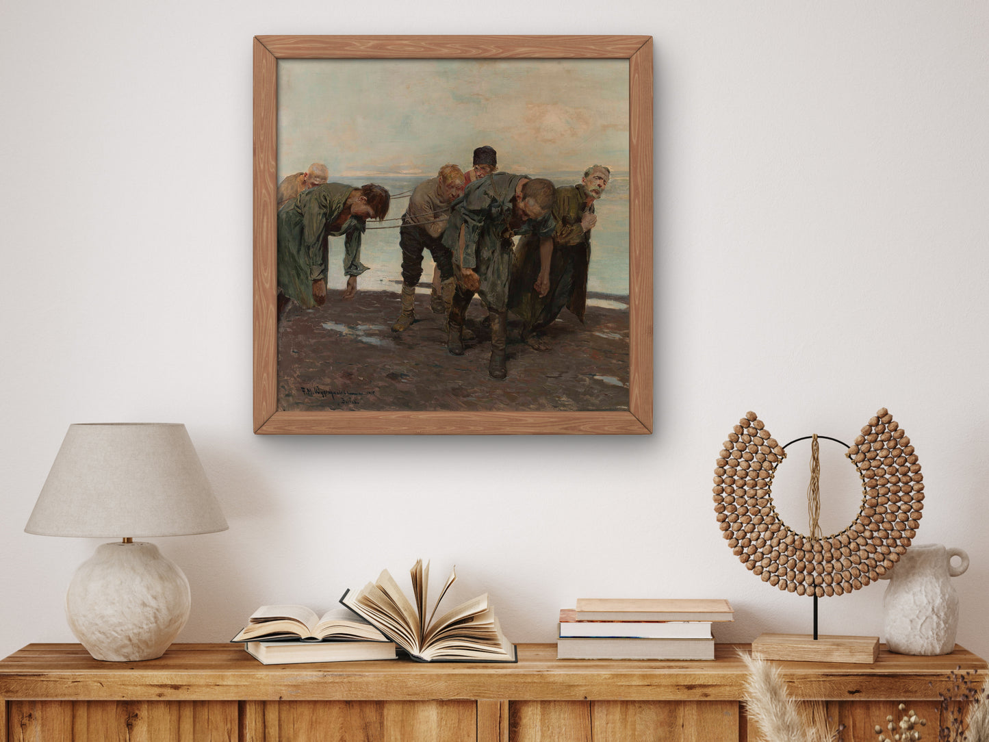 Burlaks by Feliks Wygrzywalski 1925, Wall Art Print, Fine Art Reproduction, Museum Quality Decor, Poster