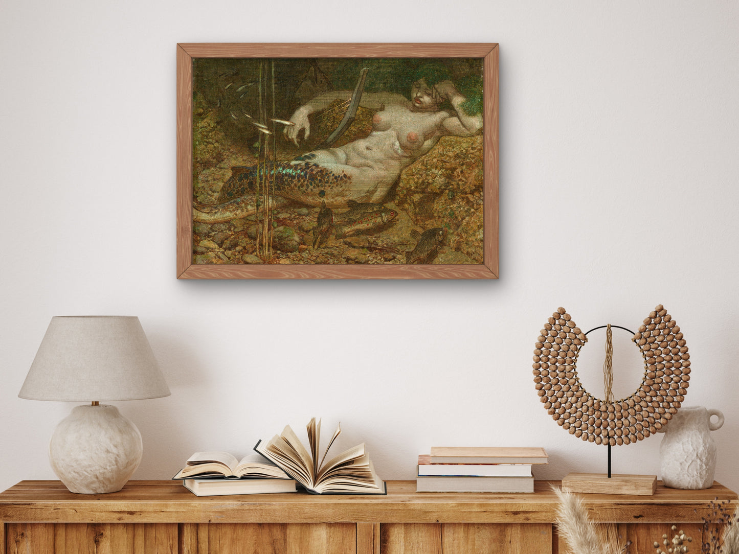 Sleeping Mermaid by Alexander Rothaug, Wall Art Print, Fine Art Reproduction, Museum Quality Decor, Poster