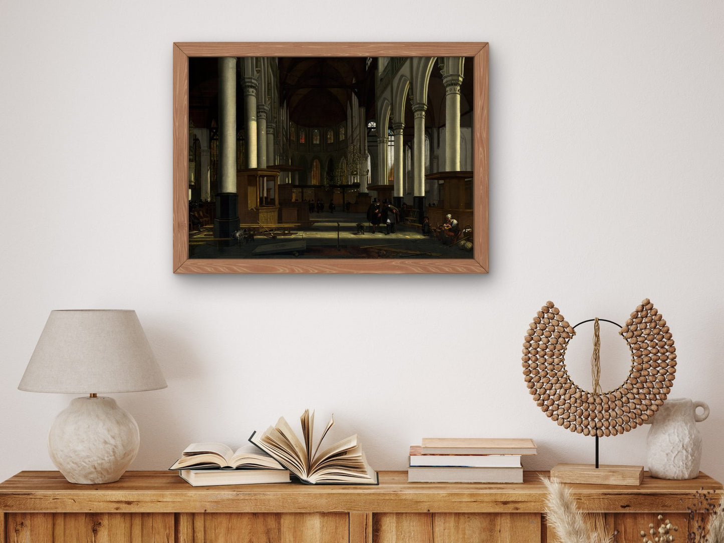The Interior of the Oude Kerk Amsterdam by Emanuel de Witte 1660, Wall Art Print, Fine Art Reproduction, Museum Quality Decor, Poster