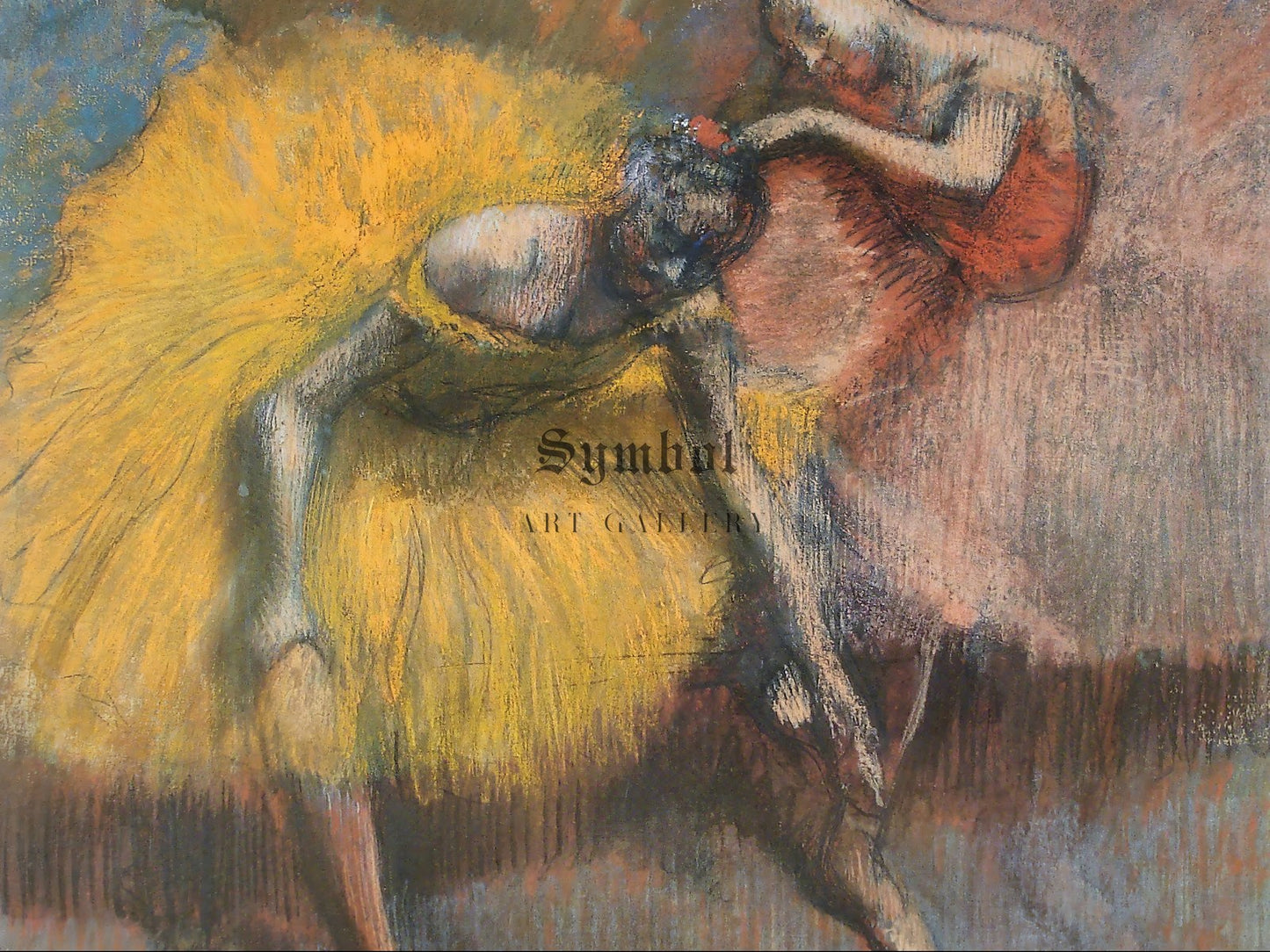 Two Dancers in Yellow and Pink by Edgar Degas 1898, Wall Art Print, Fine Art Reproduction, Museum Quality Decor, Poster