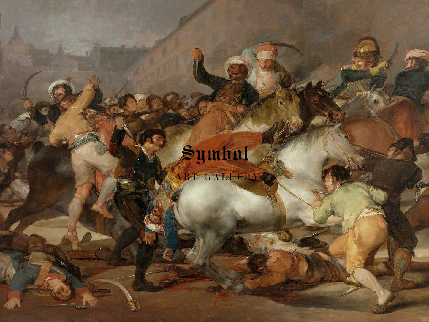 The Charge of the Mamelukes by Francisco de Goya 1814, Wall Art Print, Fine Art Reproduction, Museum Quality Decor, Poster