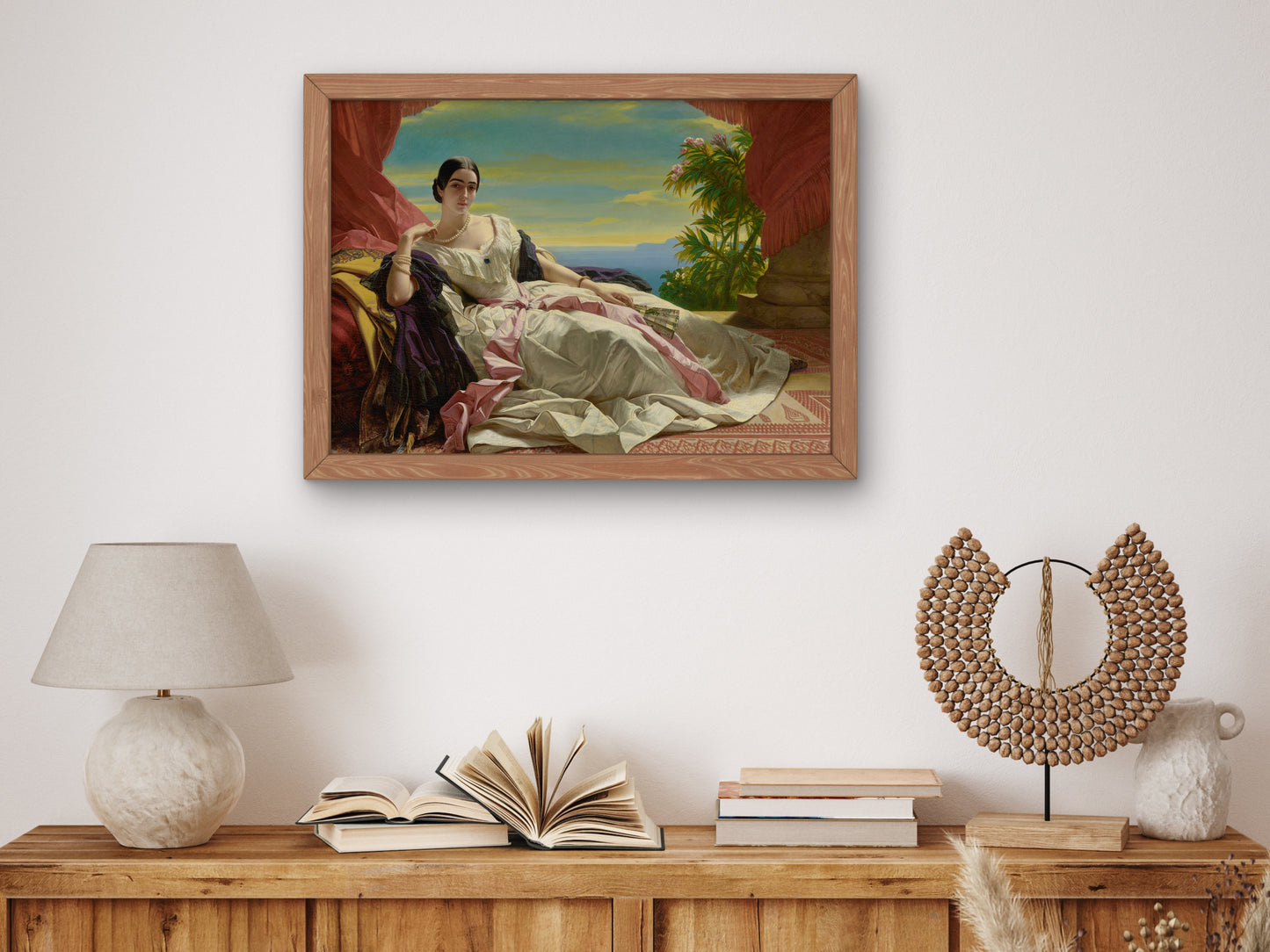 Portrait of Princess Leonilla by Franz Xaver Winterhalter 1843, Wall Art Print, Fine Art Reproduction, Museum Quality Decor, Poster