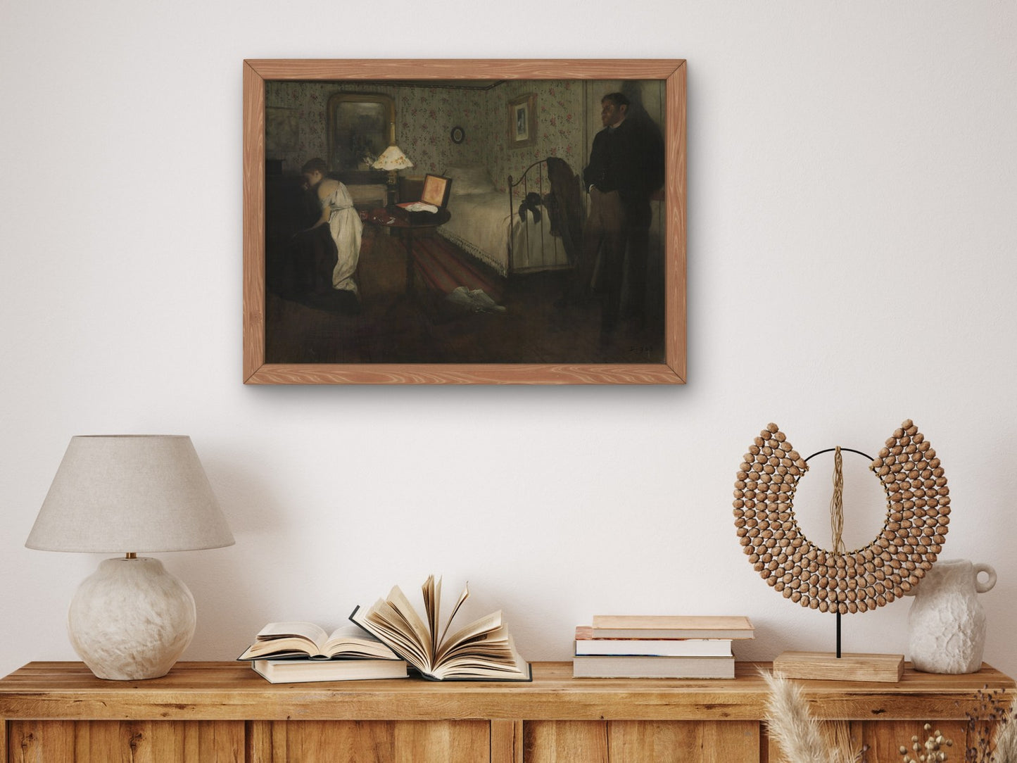 Interior by Edgar Degas 1869, Wall Art Print, Fine Art Reproduction, Museum Quality Decor, Poster
