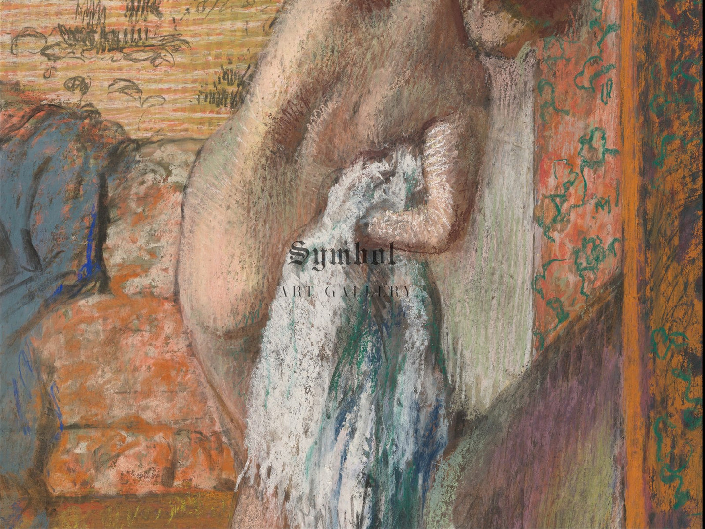 After the Bath Woman Drying Herself by Edgar Degas 1896, Wall Art Print, Fine Art Reproduction, Museum Quality Decor, Poster