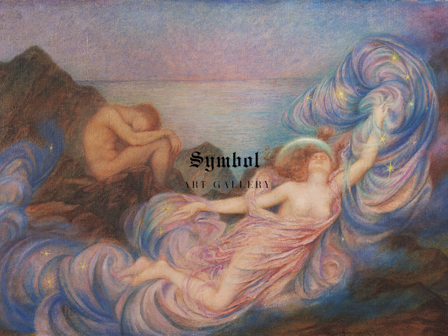 Twilight by Evelyn De Morgan 1910, Wall Art Print, Fine Art Reproduction, Museum Quality Decor, Poster