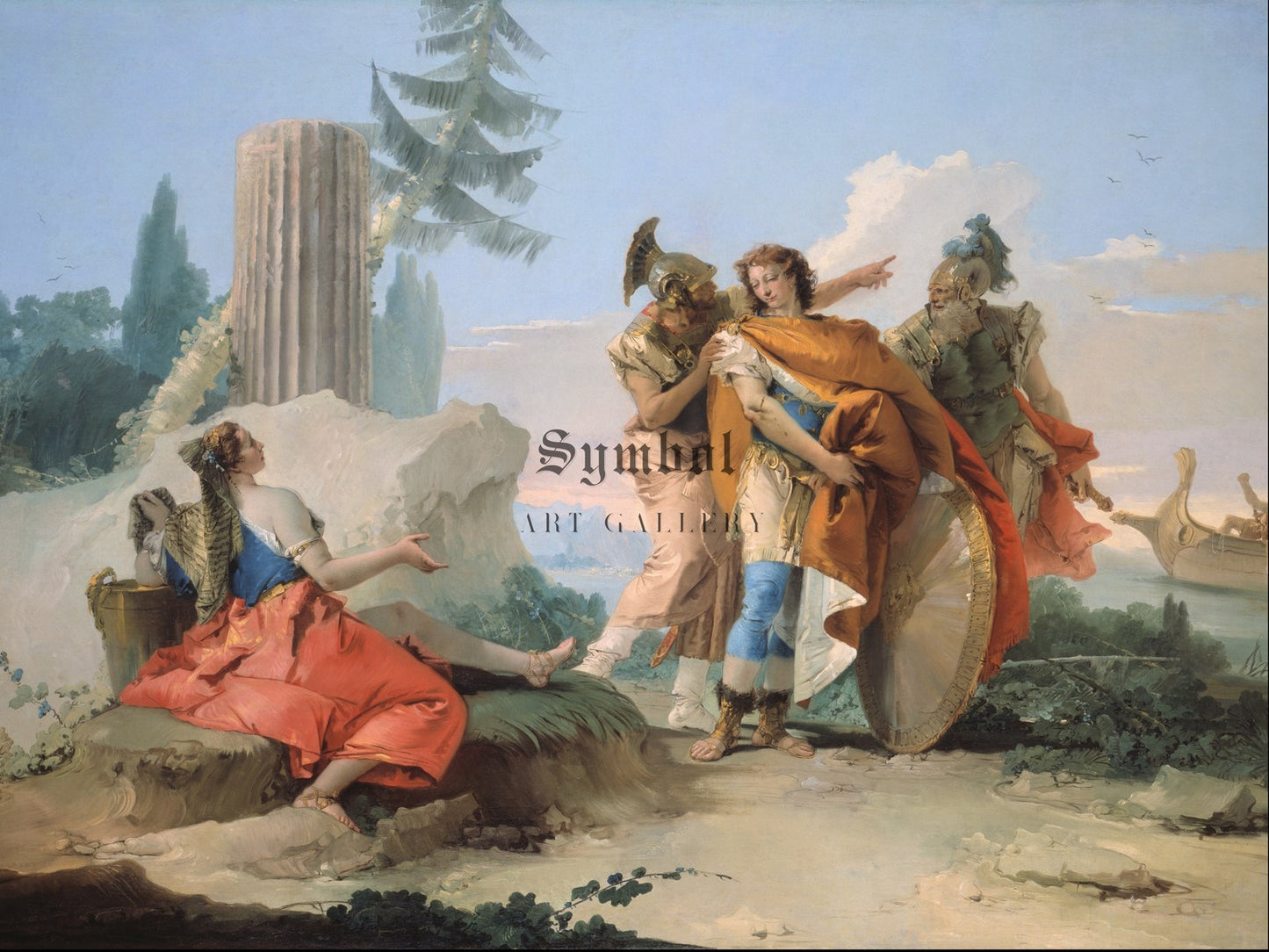 Armida Abandoned by Rinaldo by Giovanni Battista Tiepolo 1742, Wall Art Print, Fine Art Reproduction, Museum Quality Decor, Poster