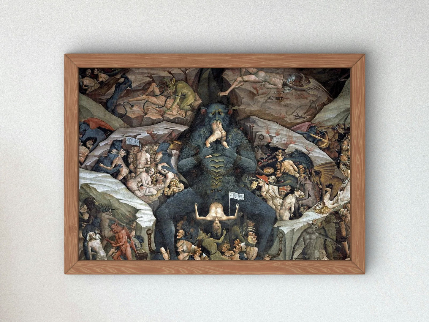 Inferno by Giovanni da Modena 1410, Wall Art Print, Fine Art Reproduction, Museum Quality Decor, Poster