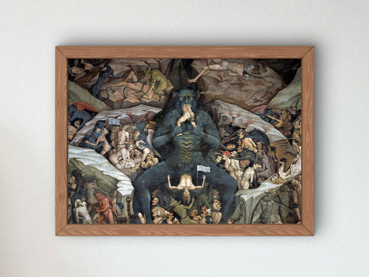 Inferno by Giovanni da Modena 1410, Wall Art Print, Fine Art Reproduction, Museum Quality Decor, Poster